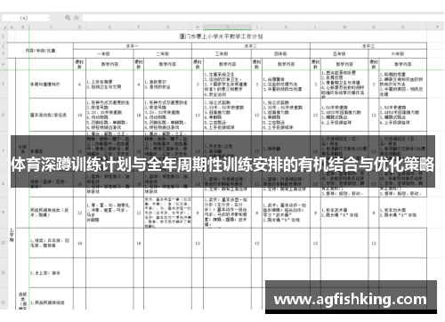 体育深蹲训练计划与全年周期性训练安排的有机结合与优化策略